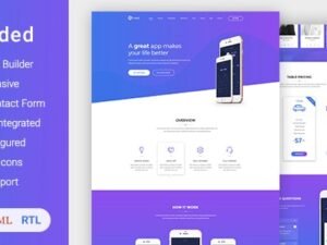 faded responsive app landing theme