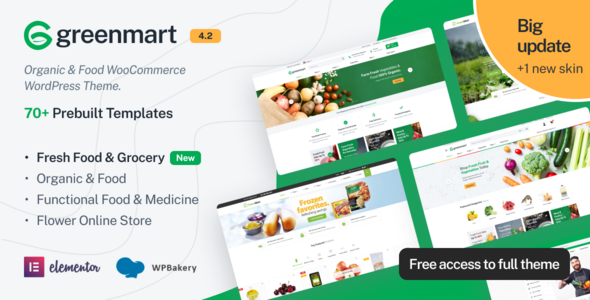 greenmart organic food woocommerce theme